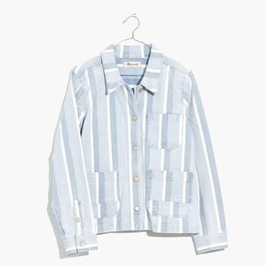 Madewell Denim Ashwood Chore Coat in Dion Stripe